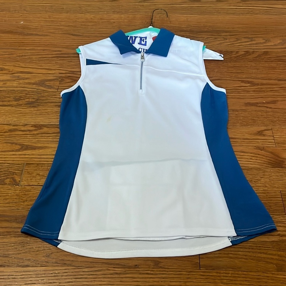 NVO Women’s Blue and White Athletic Top Medium